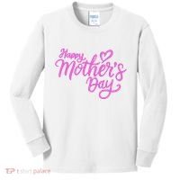 Happy Mothers Day Heart Cute Gift Kids Long Sleeve Shirt thumb 0