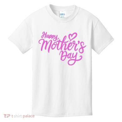 Happy Mothers Day Heart Cute Gift Kids T-Shirt