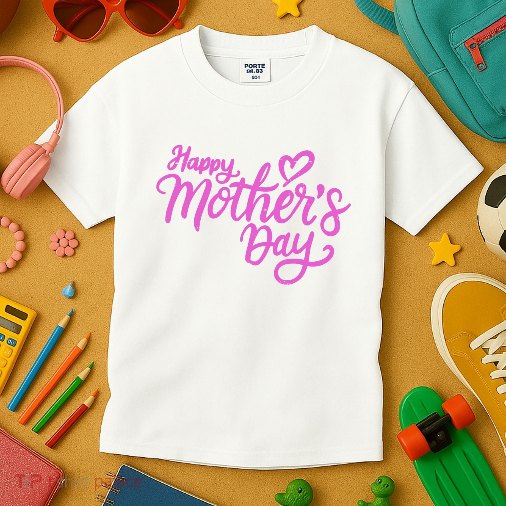 Happy Mothers Day Heart Cute Gift Kids T-Shirt