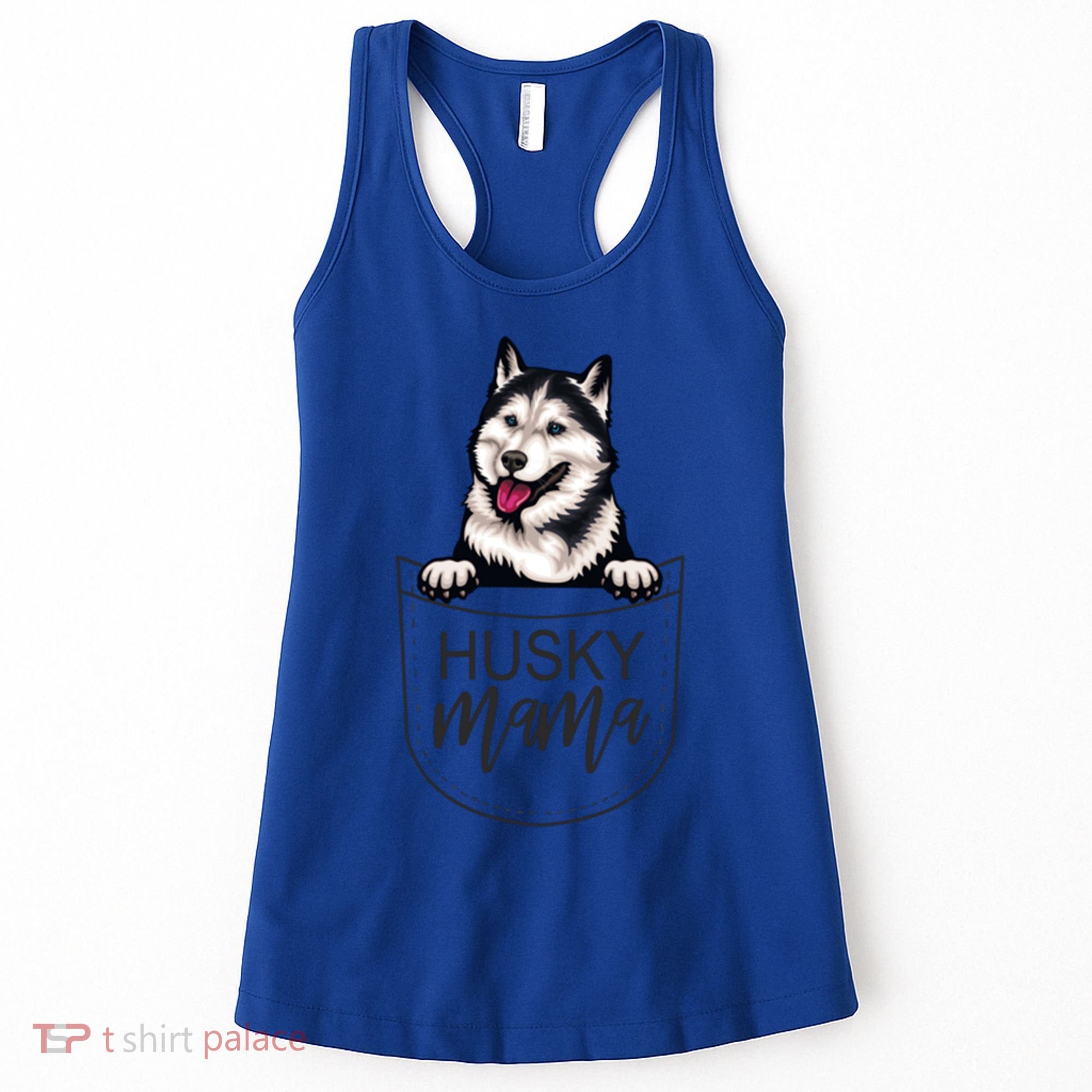 Husky Mama Dog Lover Funny Dog Mom Cute Dog Owner Funny Gift Women's Tank Top