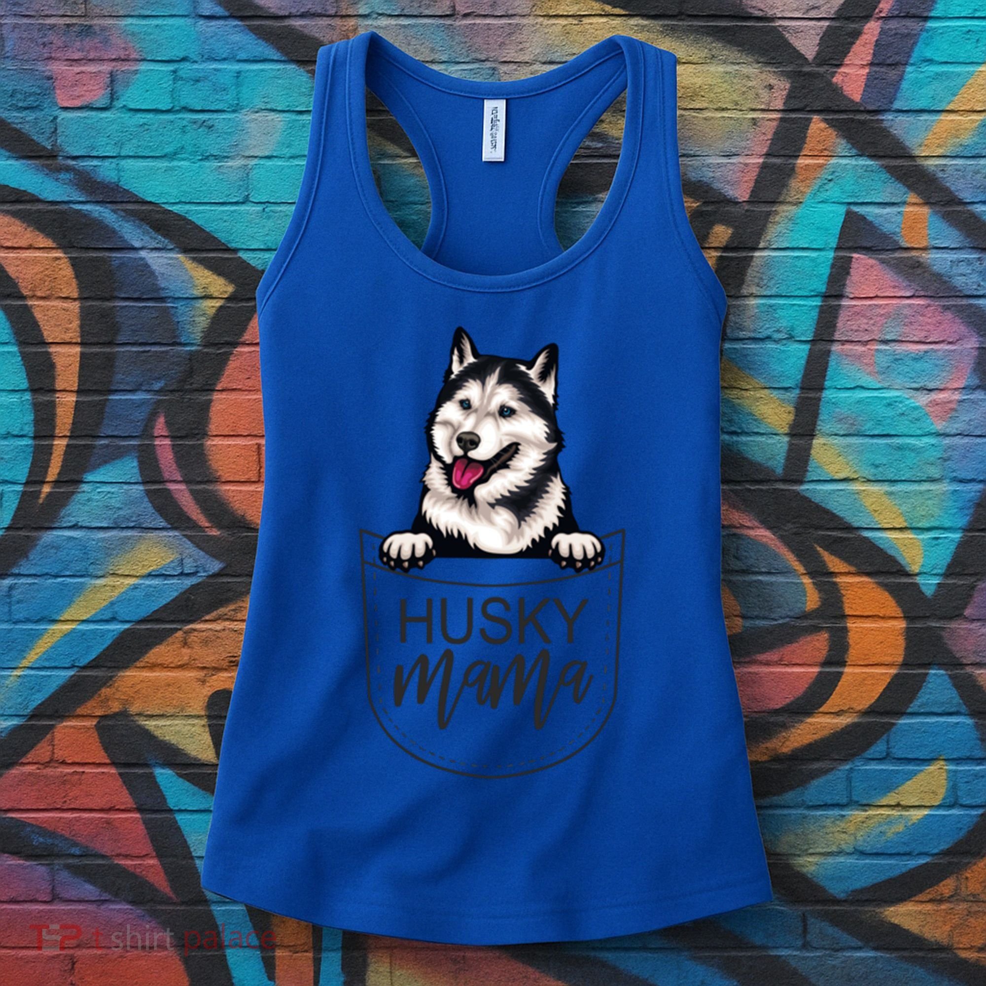Husky Mama Dog Lover Funny Dog Mom Cute Dog Owner Funny Gift Women's Tank Top
