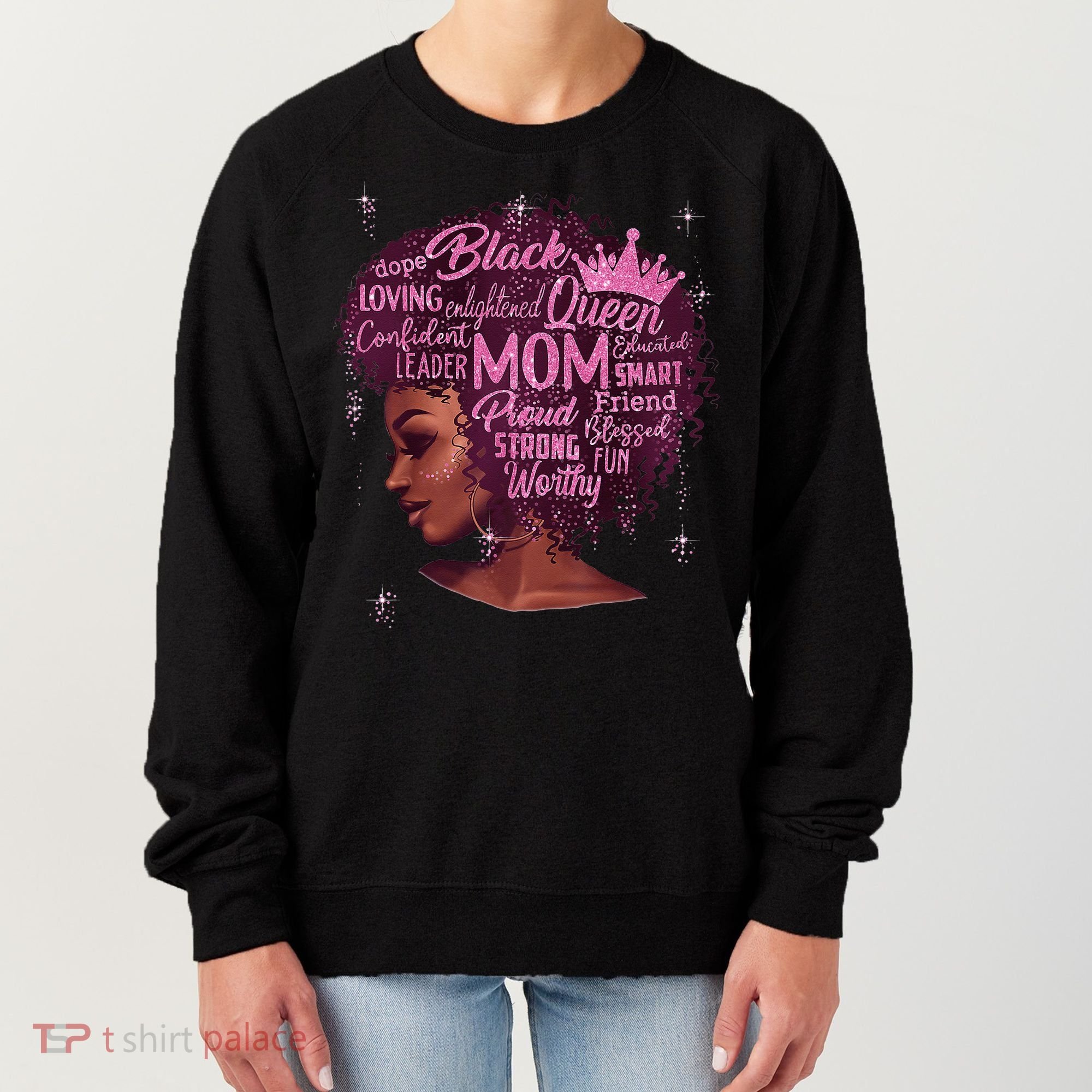Happy MotherS Day Mom African American Women's Sweatshirt