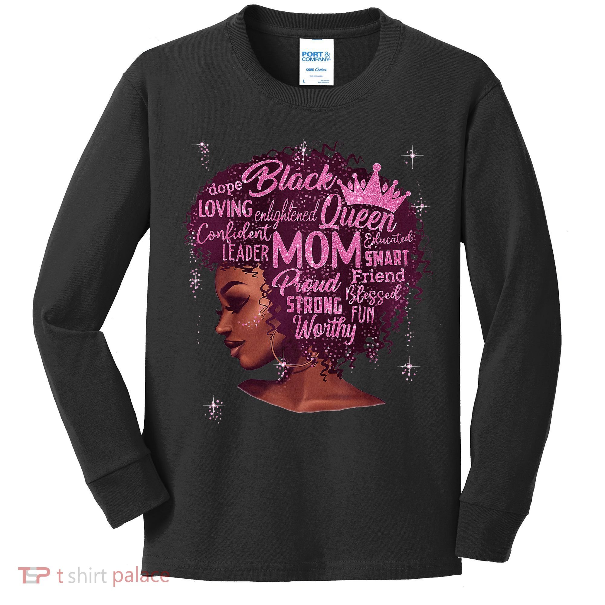 Happy MotherS Day Mom African American Kids Long Sleeve Shirt