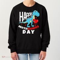 Happy Mother's Day Son For Mom Rawr Trex Dino Women's Sweatshirt thumb 0
