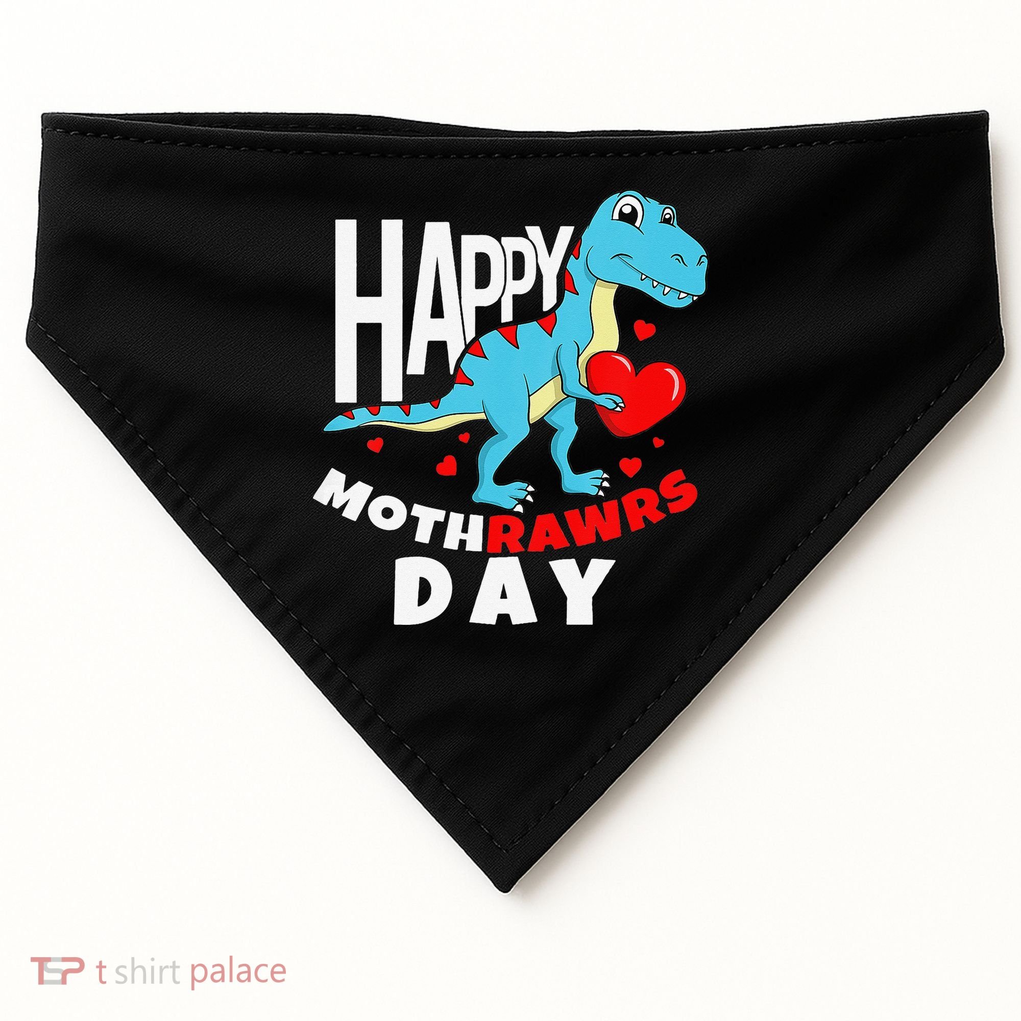 Happy Mother's Day Son For Mom Rawr Trex Dino USA-Made Doggie Bandana