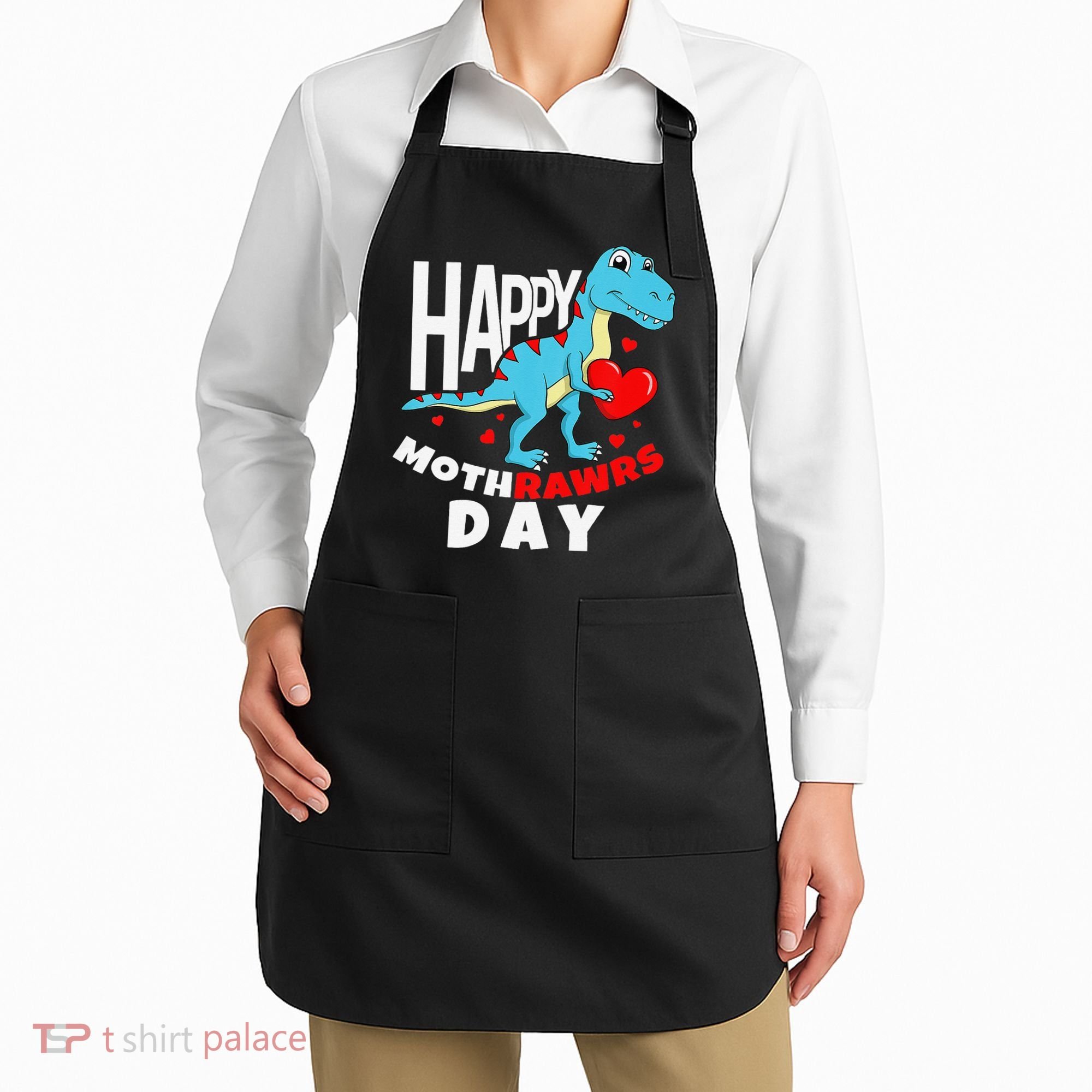 Happy Mother's Day Son For Mom Rawr Trex Dino Apron