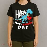 Happy Mother's Day Son For Mom Rawr Trex Dino T-Shirt thumb 4