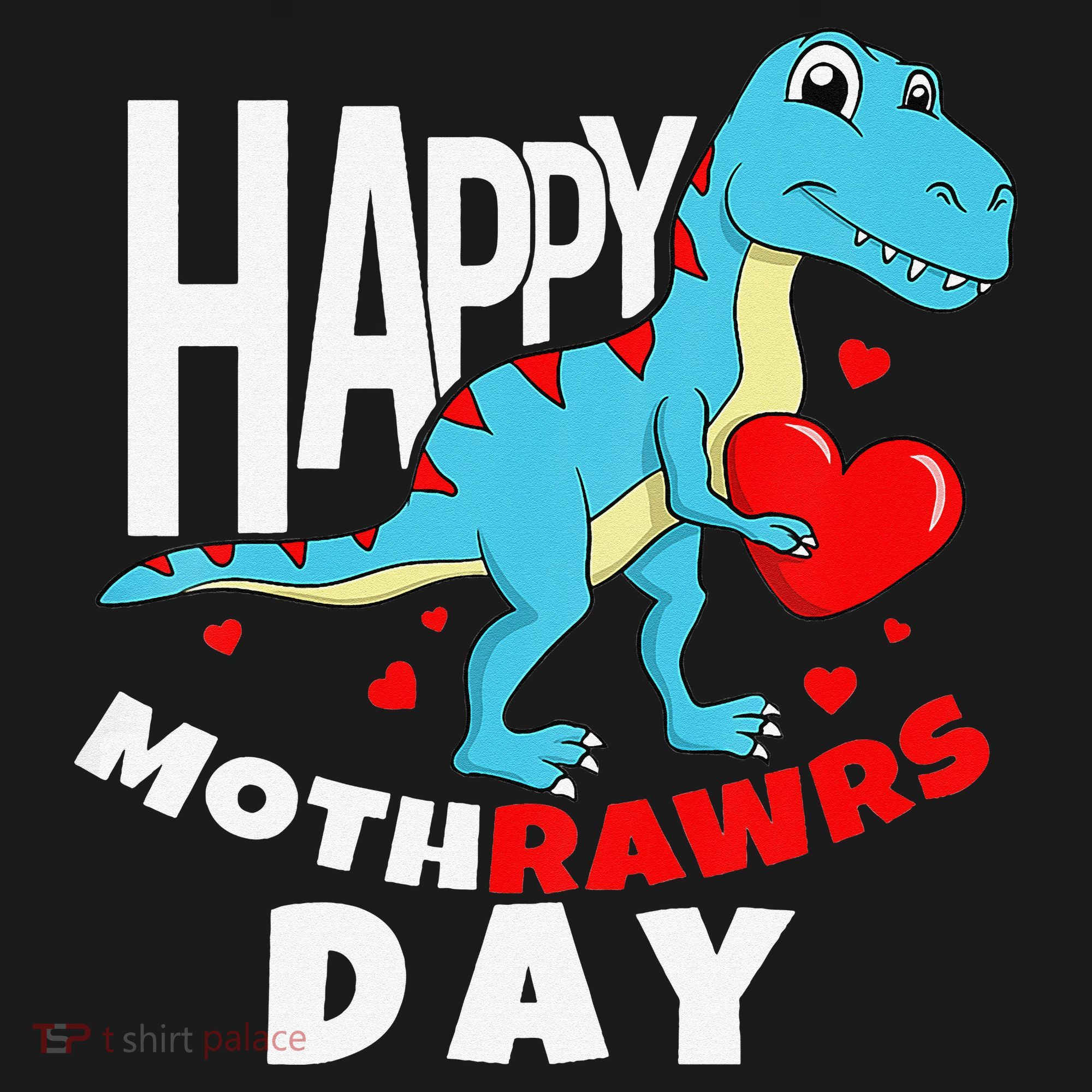 Happy Mother's Day Son For Mom Rawr Trex Dino Women's Hoodie