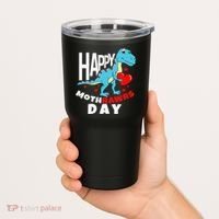 Happy Mother's Day Son For Mom Rawr Trex Dino Tumbler thumb 2