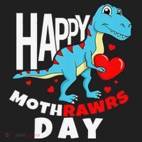 Happy Mother's Day Son For Mom Rawr Trex Dino Hat thumb 2