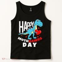 Happy Mother's Day Son For Mom Rawr Trex Dino Tank Top thumb 2