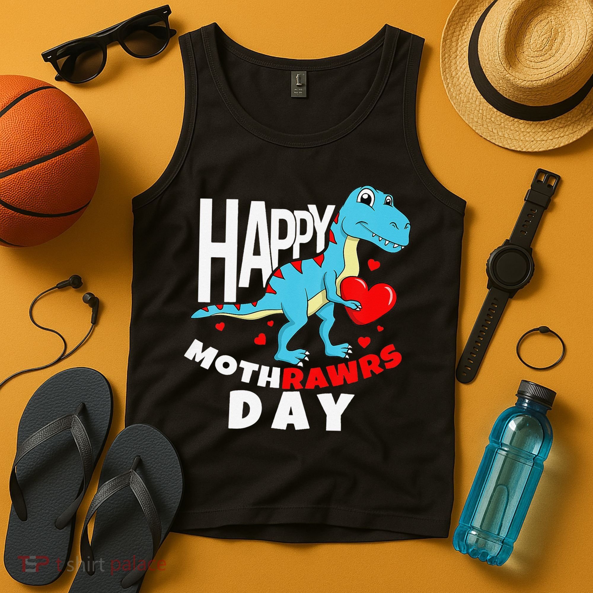 Happy Mother's Day Son For Mom Rawr Trex Dino Tank Top