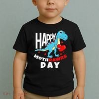 Happy Mother's Day Son For Mom Rawr Trex Dino Toddler T-Shirt thumb 2