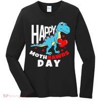 Happy Mother's Day Son For Mom Rawr Trex Dino Women's Long Sleeve Shirt thumb 0