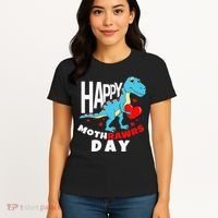 Happy Mother's Day Son For Mom Rawr Trex Dino Women's T-Shirt thumb 4