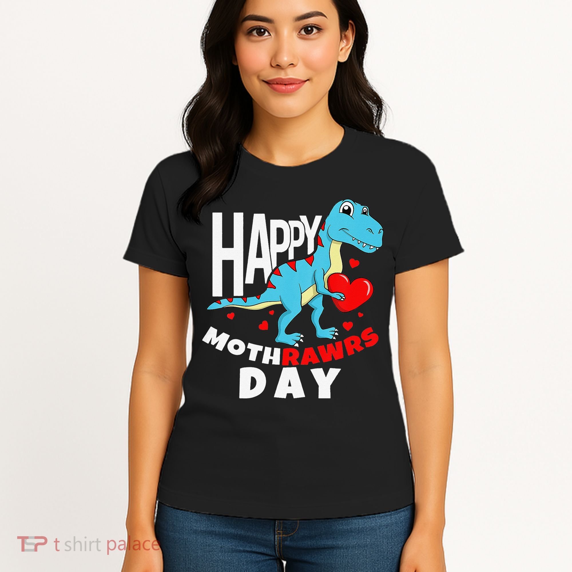 Happy Mother's Day Son For Mom Rawr Trex Dino Women's T-Shirt