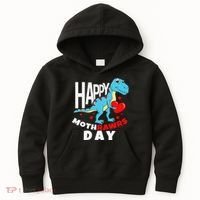 Happy Mother's Day Son For Mom Rawr Trex Dino Kids Hoodie thumb 0