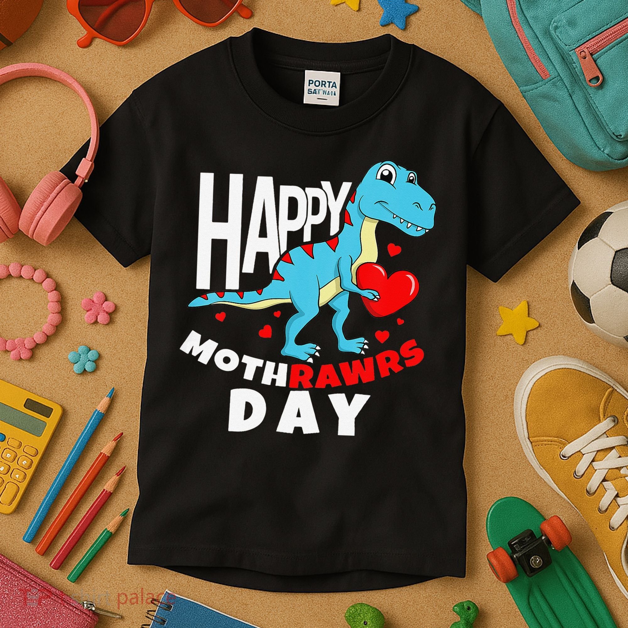 Happy Mother's Day Son For Mom Rawr Trex Dino Kids T-Shirt
