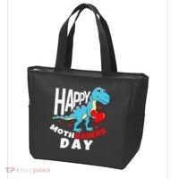 Happy Mother's Day Son For Mom Rawr Trex Dino Tote Bag thumb 3