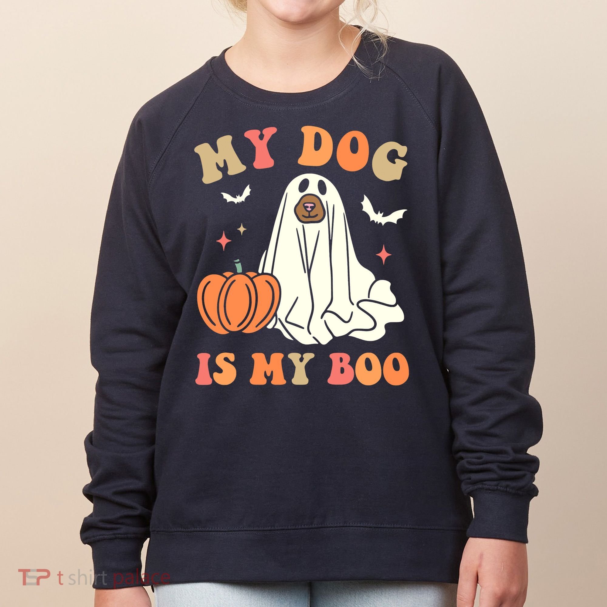 Halloween My Dog Is My Boo Spooky Season Ghost Women's Sweatshirt