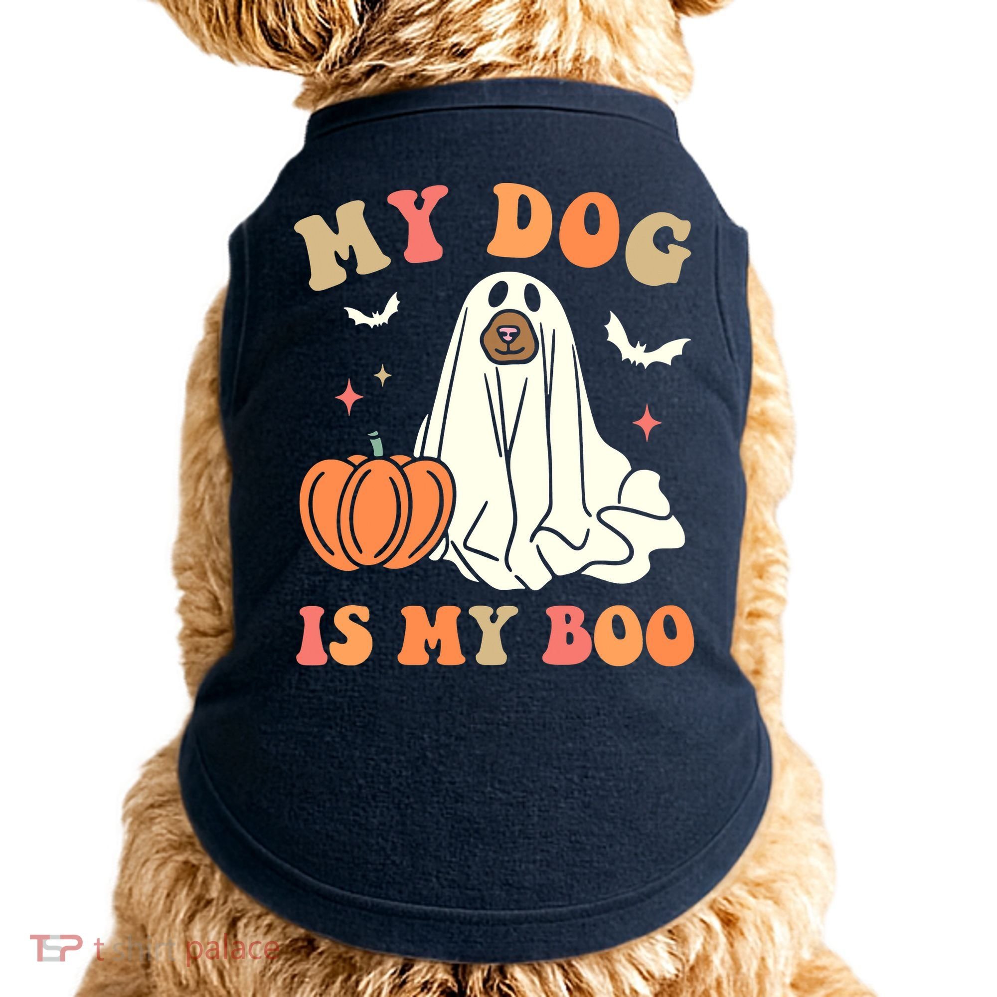 Halloween My Dog Is My Boo Spooky Season Ghost Doggie Tank