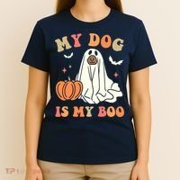 Halloween My Dog Is My Boo Spooky Season Ghost T-Shirt thumb 4