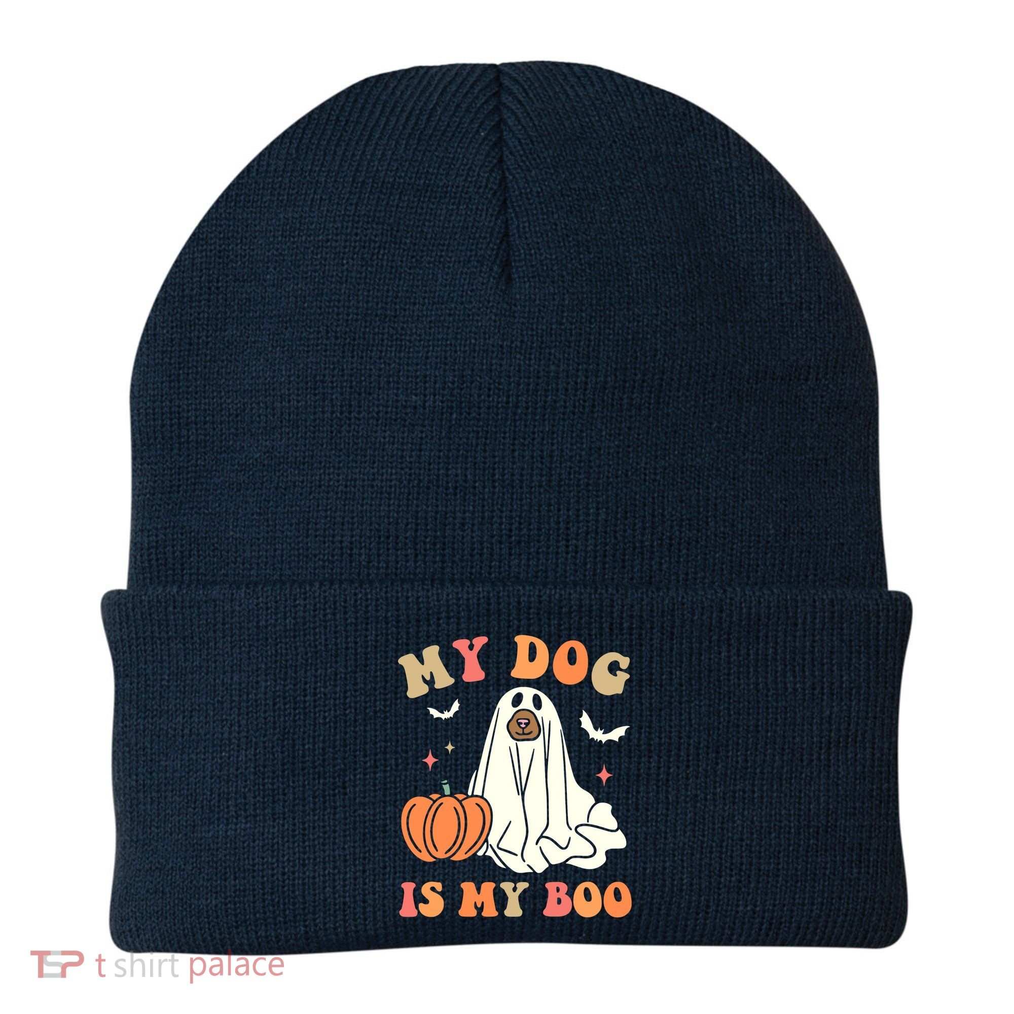 Halloween My Dog Is My Boo Spooky Season Ghost Beanie