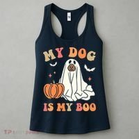 Halloween My Dog Is My Boo Spooky Season Ghost Women's Tank Top thumb 3