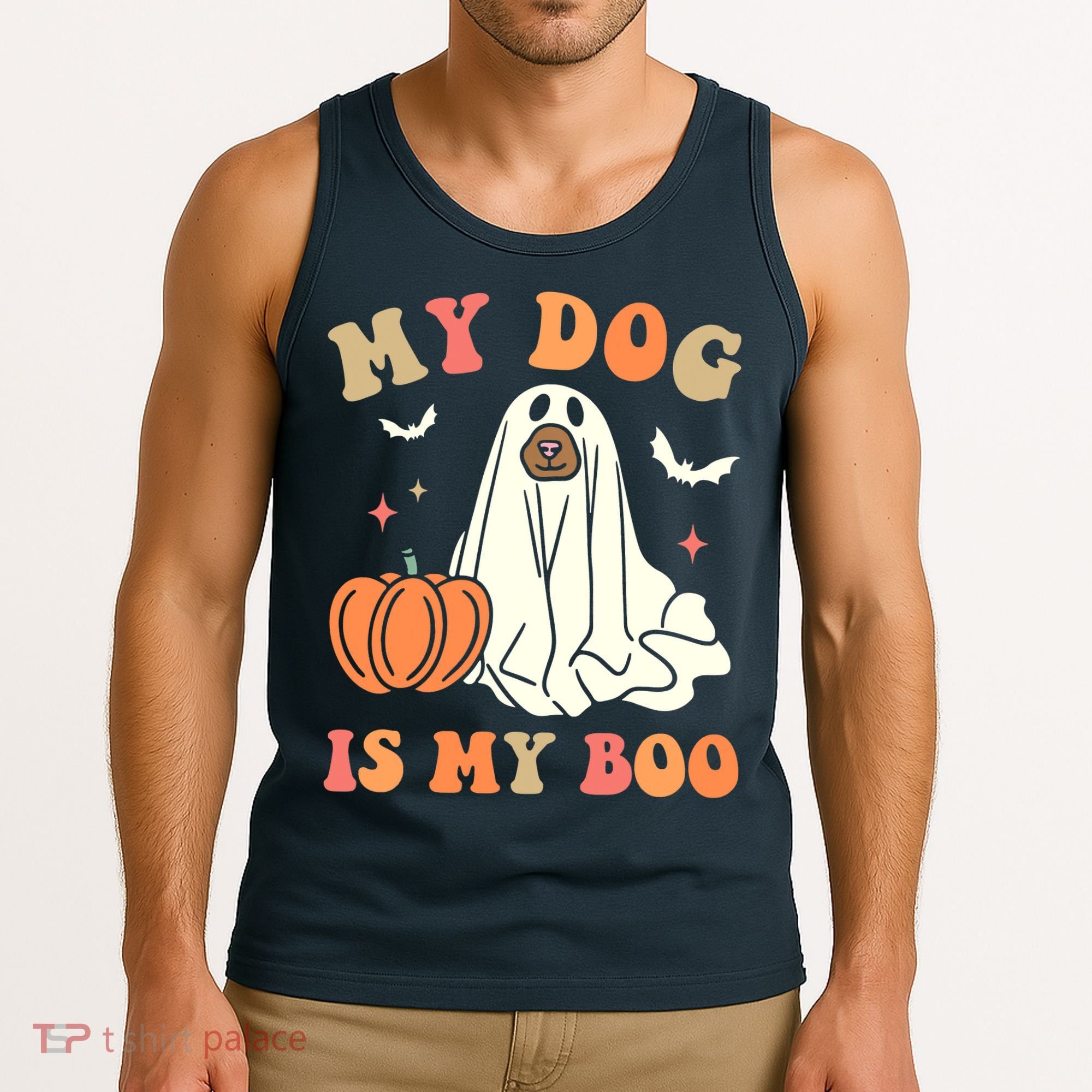 Halloween My Dog Is My Boo Spooky Season Ghost Tank Top