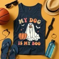 Halloween My Dog Is My Boo Spooky Season Ghost Tank Top thumb 4
