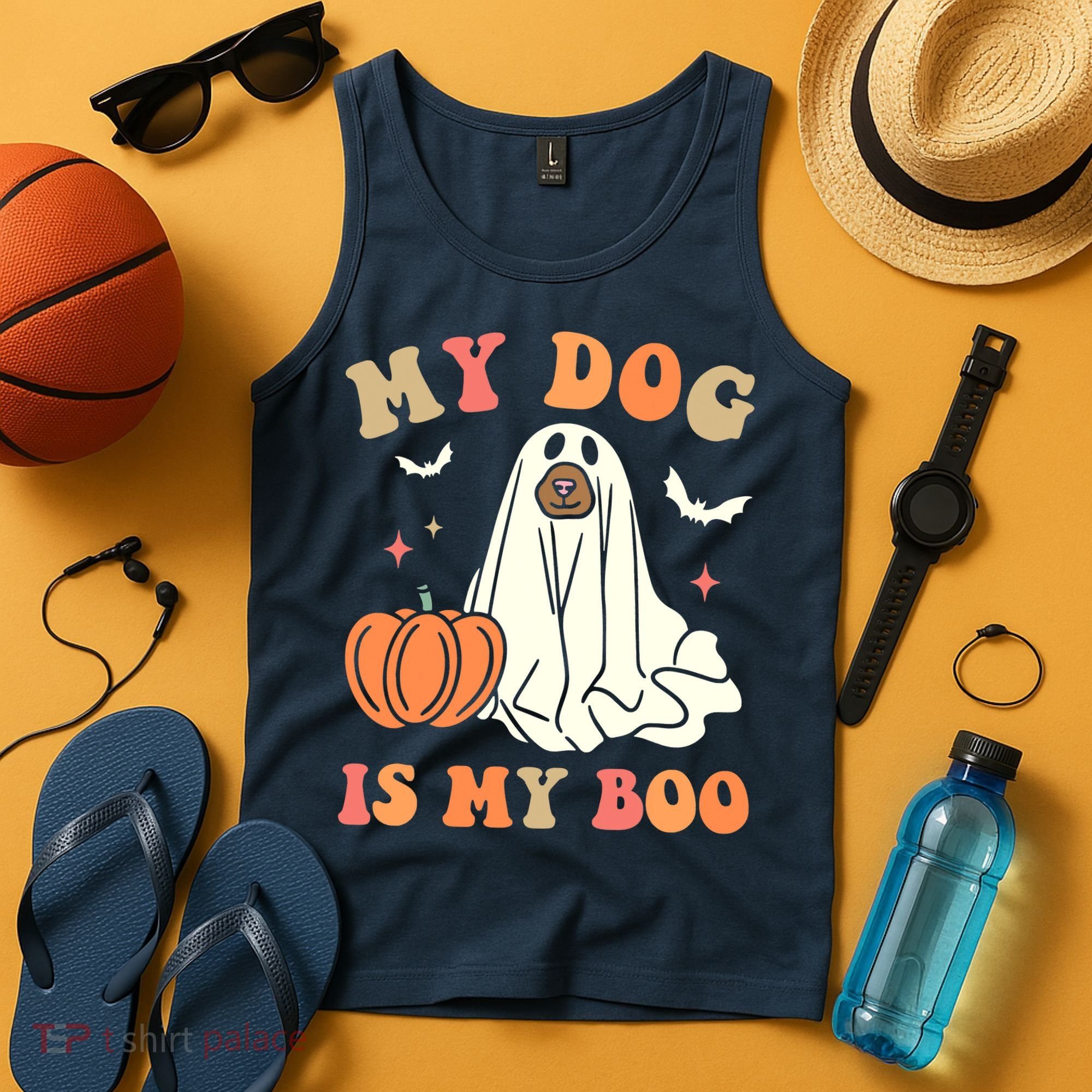 Halloween My Dog Is My Boo Spooky Season Ghost Tank Top