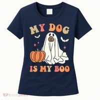 Halloween My Dog Is My Boo Spooky Season Ghost Women's T-Shirt thumb 0