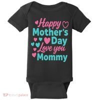 Happy Mothers Day For Baby Saying For Mom Baby Bodysuit thumb 0