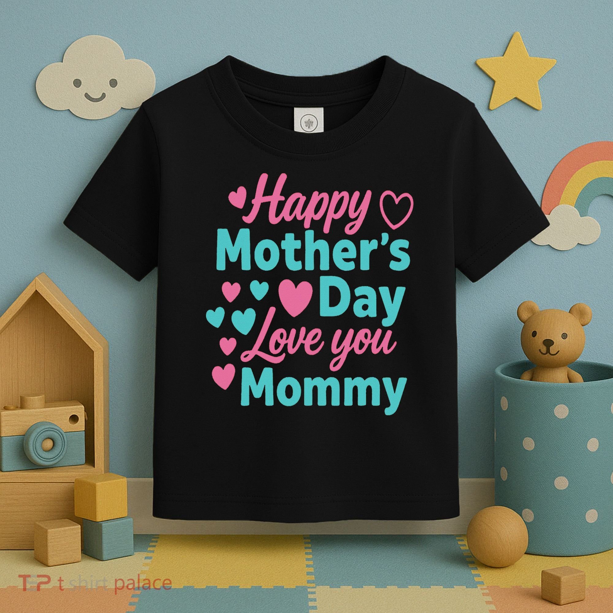 Happy Mothers Day For Baby Saying For Mom Toddler T-Shirt