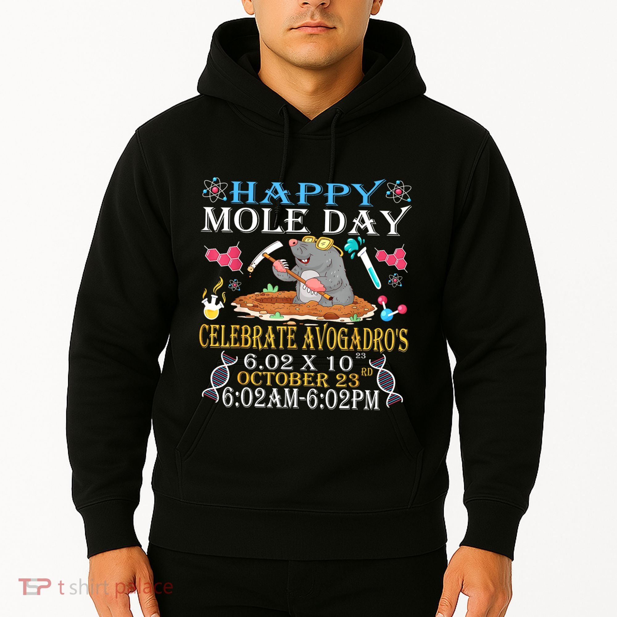 Happy Mole Day Celebrate AvogadroS Mole 6.02 X 10 October Hoodie