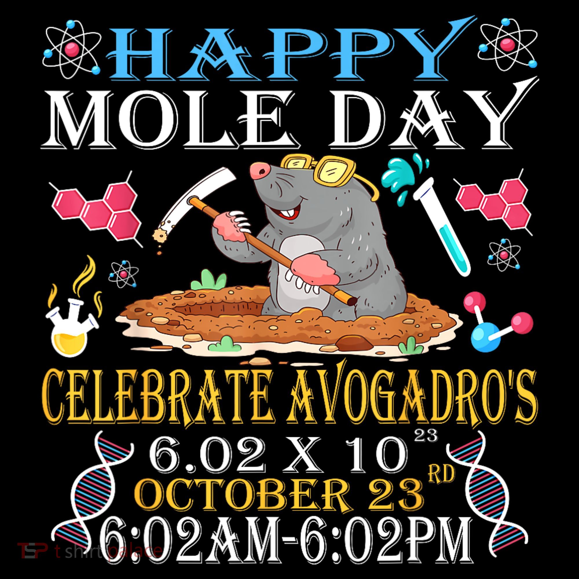 Happy Mole Day Celebrate AvogadroS Mole 6.02 X 10 October Women's Hoodie