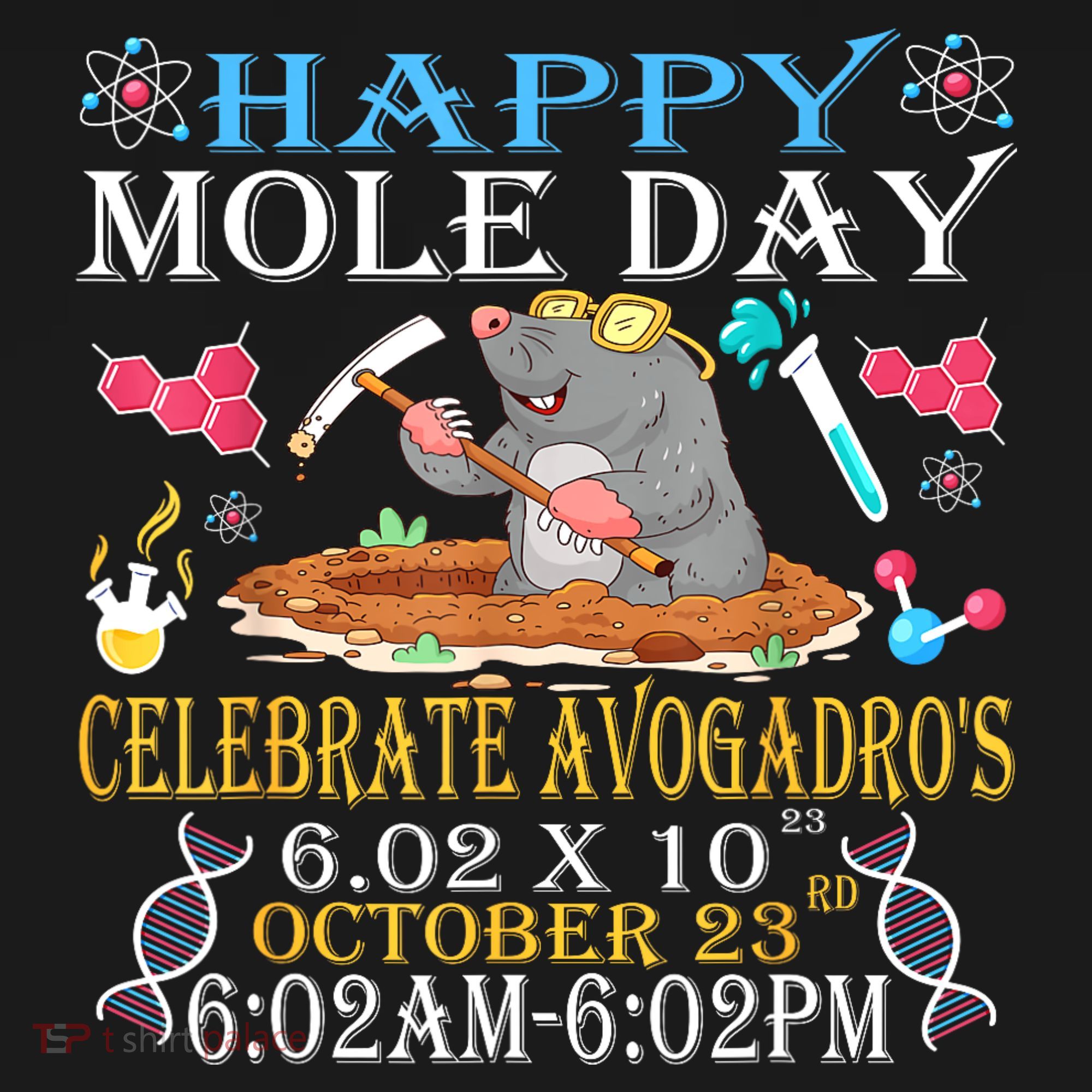 Happy Mole Day Celebrate AvogadroS Mole 6.02 X 10 October Tote Bag