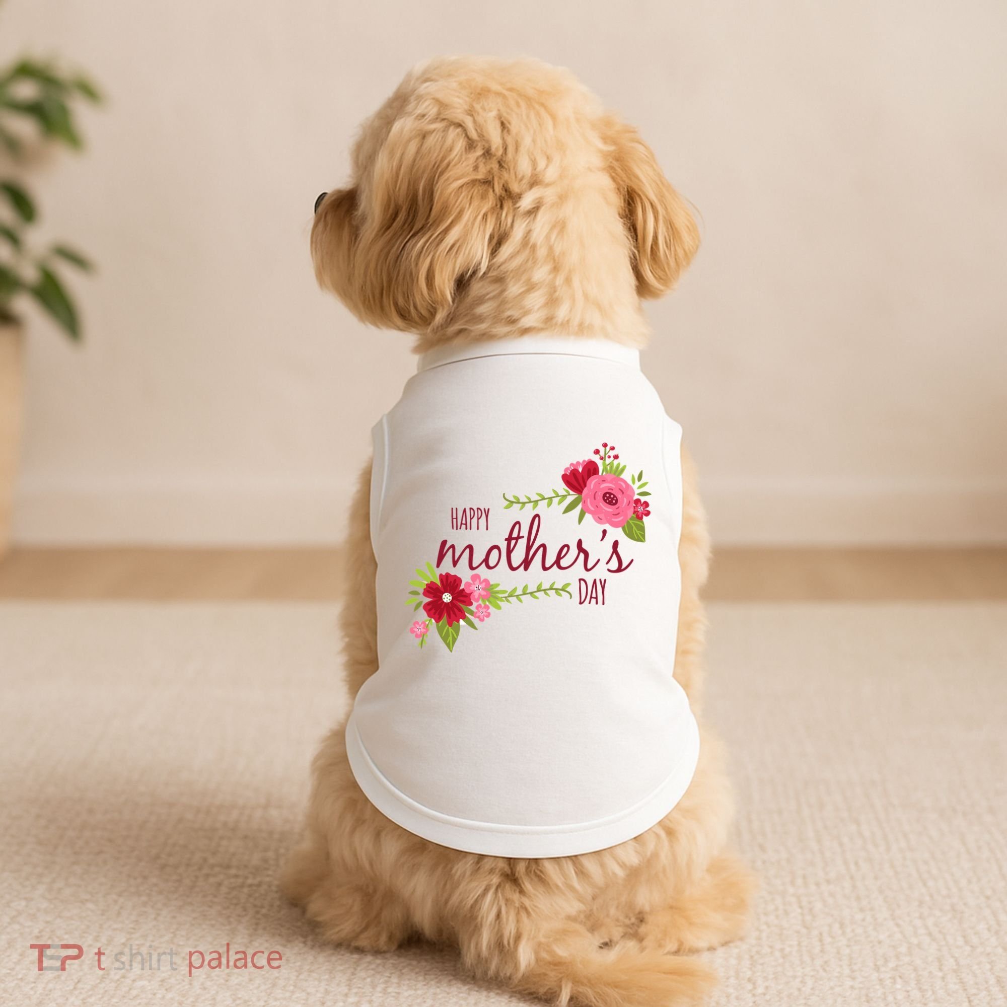 Happy Mother's Day Flower Doggie Tank
