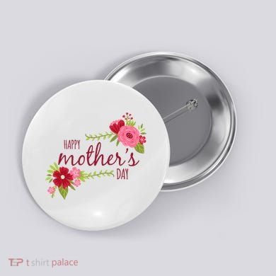 Happy Mother's Day Flower Button