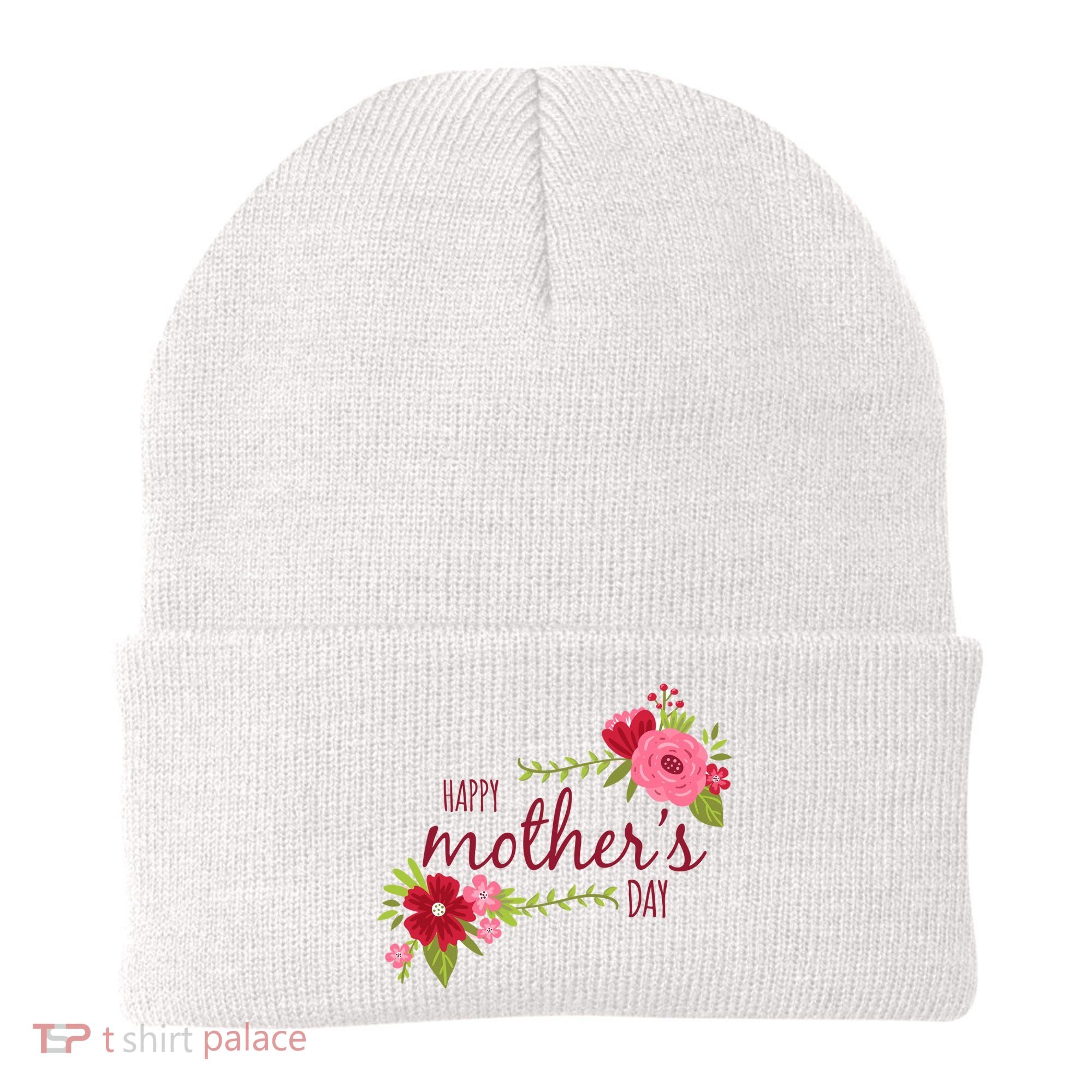 Happy Mother's Day Flower Beanie