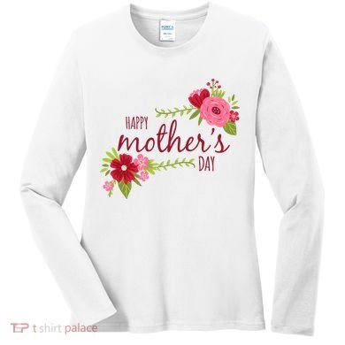 Happy Mother's Day Flower Women's Long Sleeve Shirt