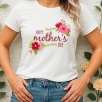 Happy Mother's Day Flower Women's T-Shirt thumb 2