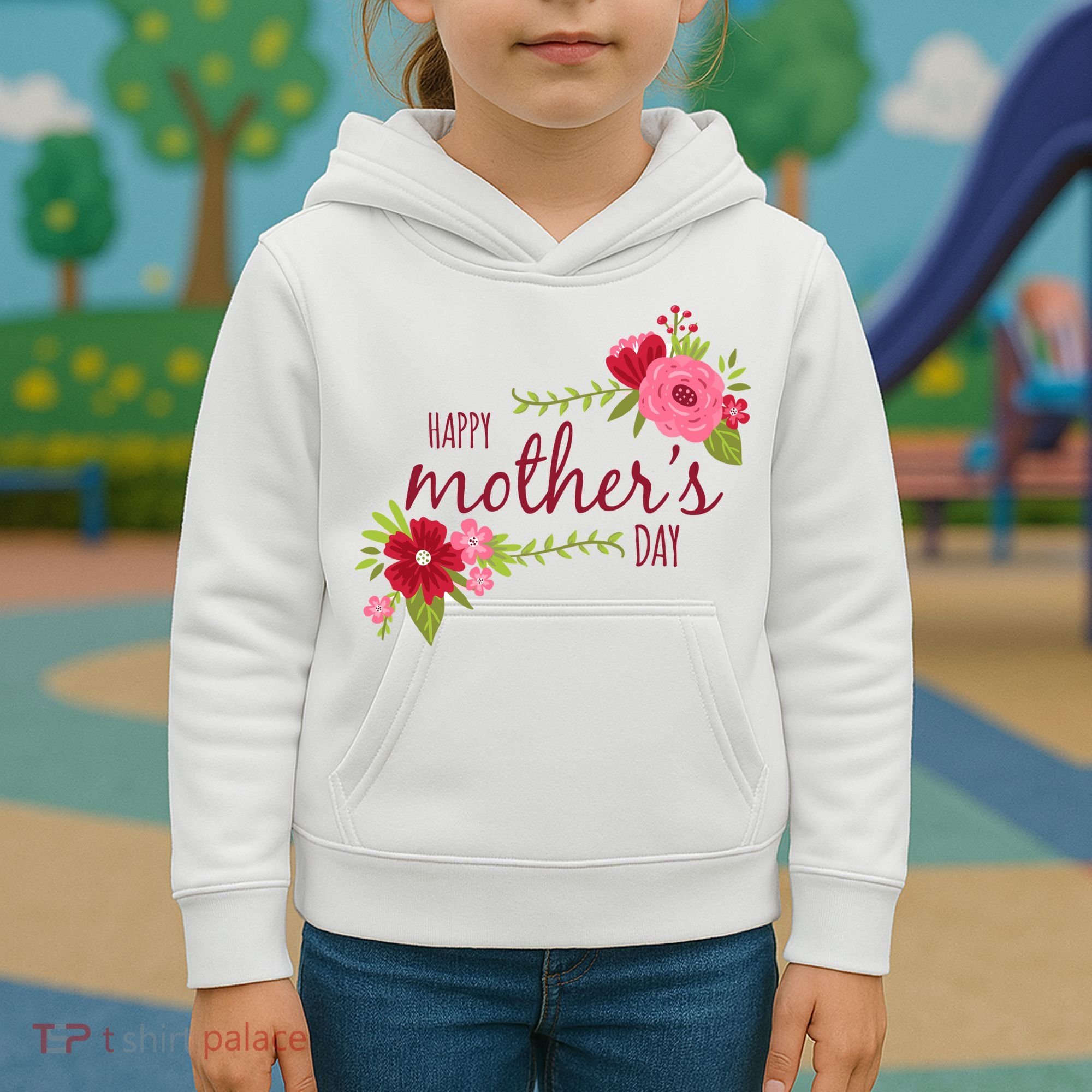 Happy Mother's Day Flower Kids Hoodie
