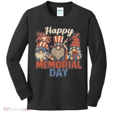 Happy Memorial Day Kids Long Sleeve Shirt