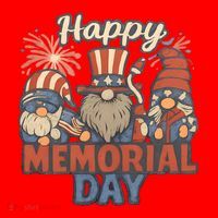 Happy Memorial Day Santa Hat thumb 1