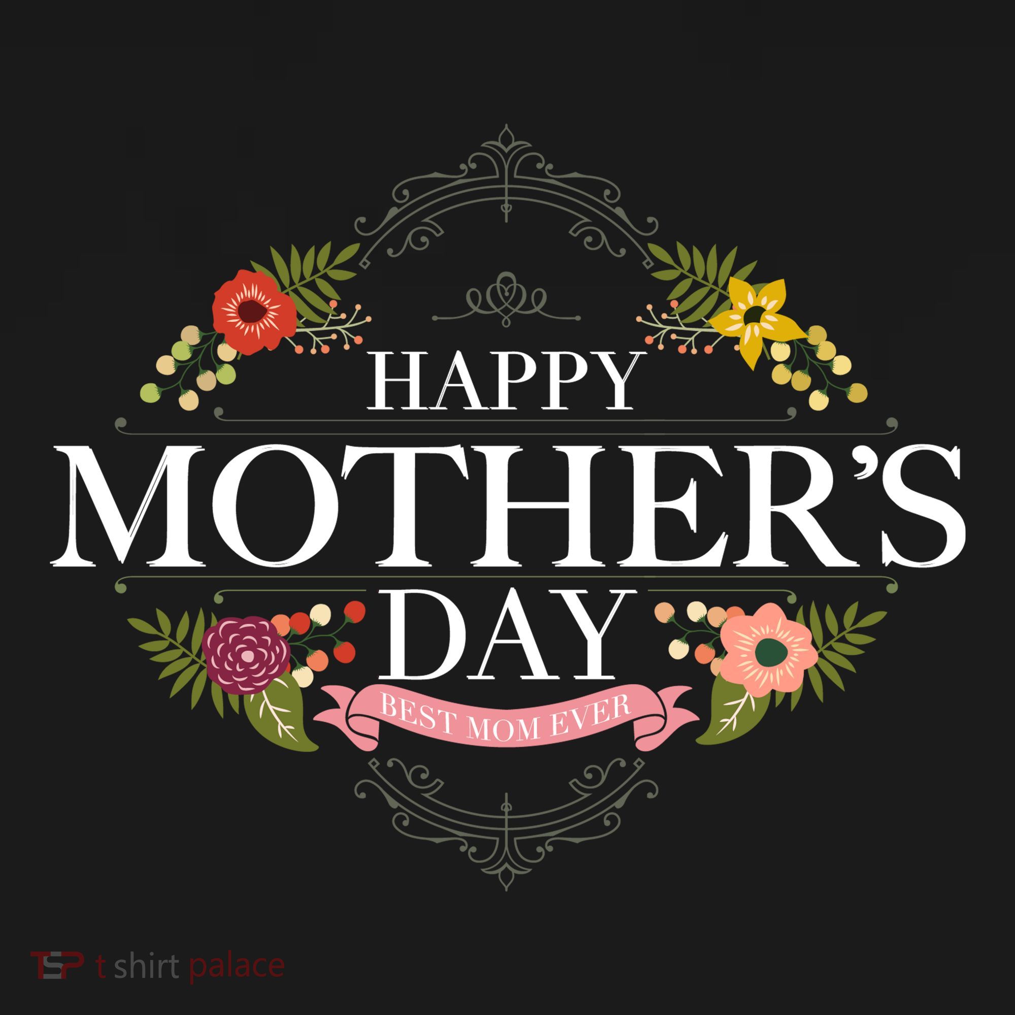 Happy Mother's Day Best Mom Ever Floral Backpack