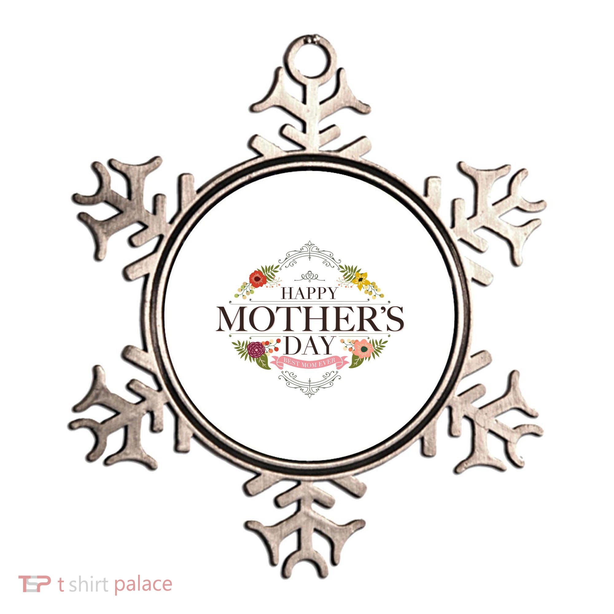 Happy Mother's Day Best Mom Ever Floral Ornament