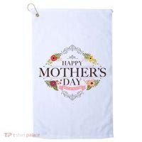 Happy Mother's Day Best Mom Ever Floral Golf Towel thumb 0
