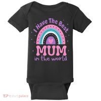 Happy Mothers Day For And Baby Funny Mom Mum Baby Bodysuit thumb 0