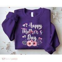 Happy Mother's Day Floral Cute Gift For Mom Sweatshirt thumb 2